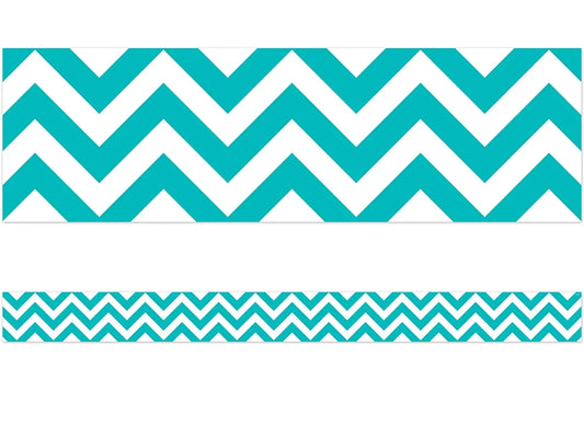 Turquoise Chevron Border - US 6025