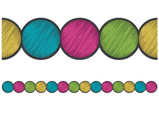 Chalkboard Brights Circle Border - US 6760