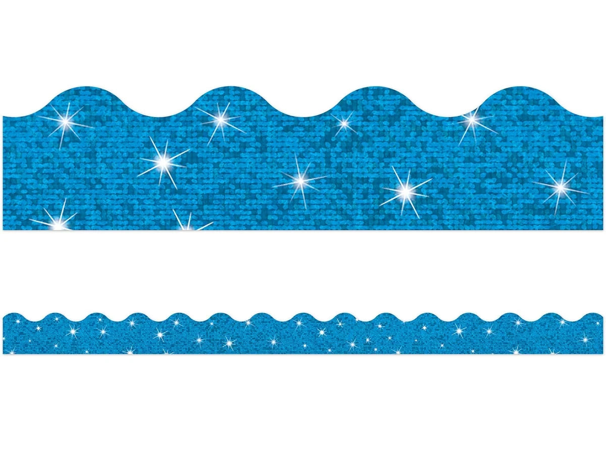 Blue Sparkle Scalloped Border - US 5429