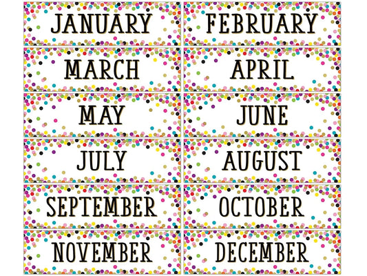 Confetti Months of the Year Bulletin Board Set - US 8707
