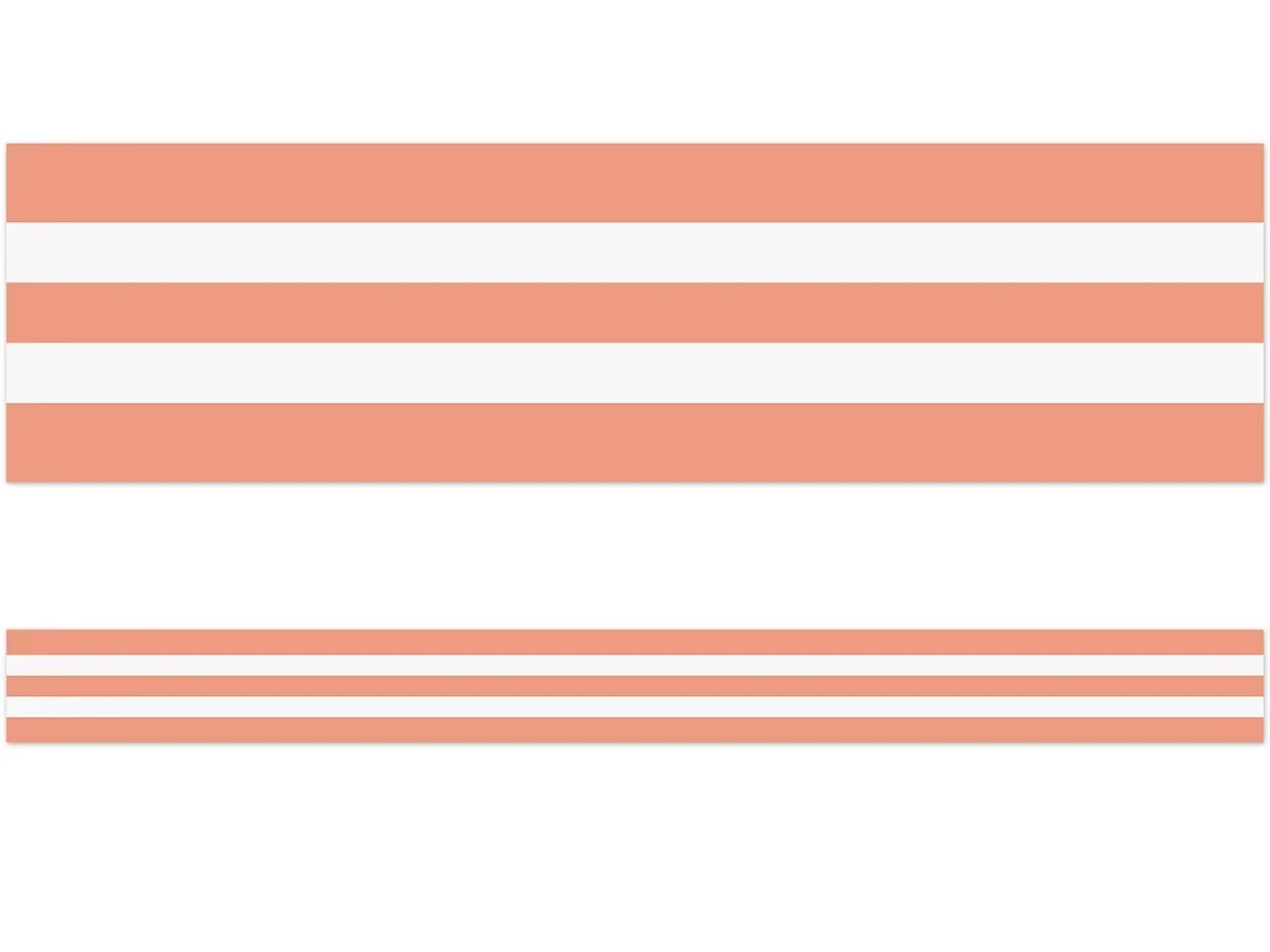 Coral Striped Border - US 6897