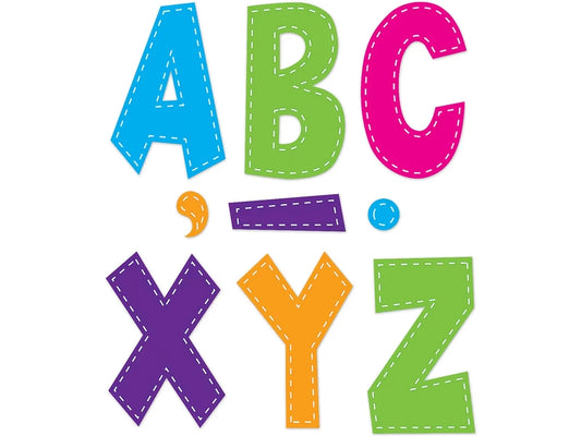 Colorful Stitched 7" Punch-Out Letters - US 8301