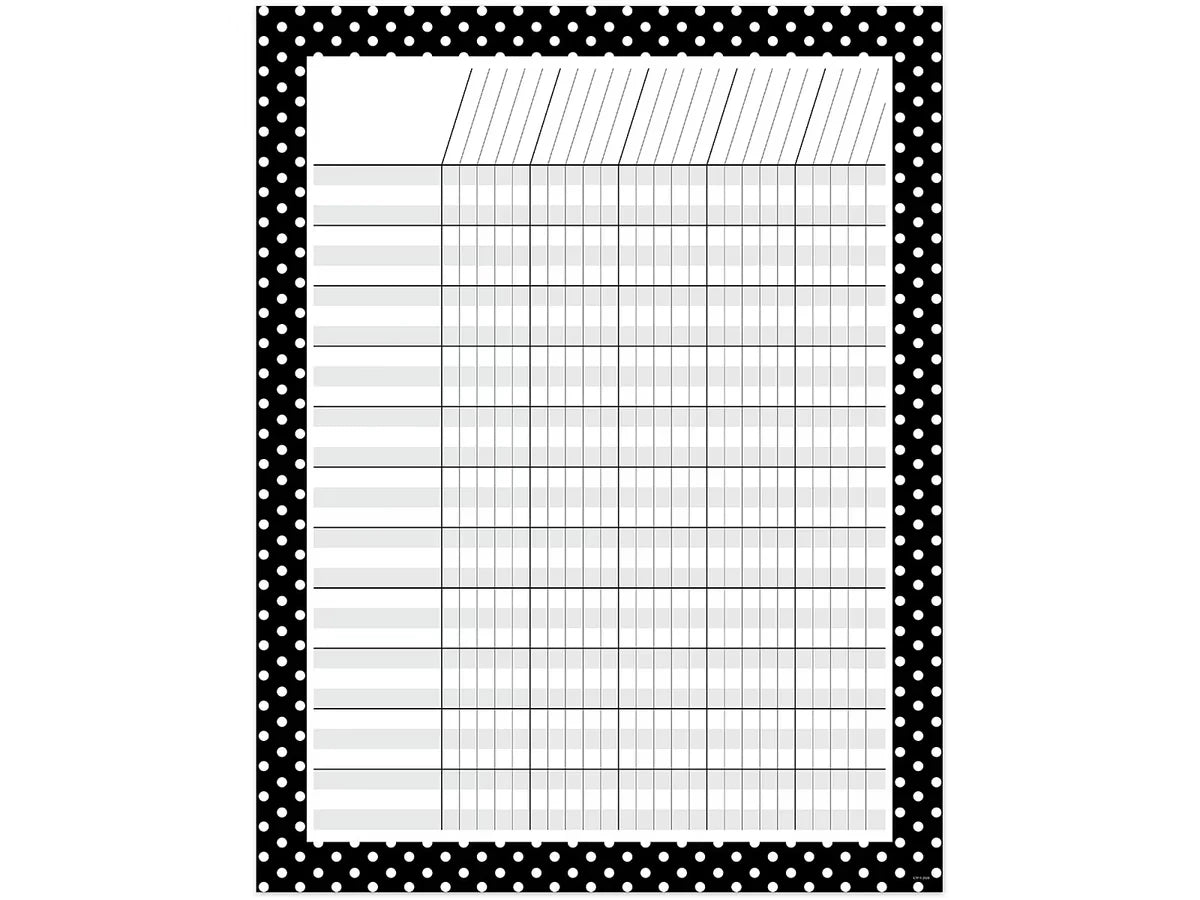Black & White Polka Dot Incentive Chart - US 3172