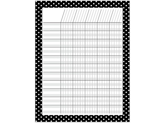 Black & White Polka Dot Incentive Chart - US 3172