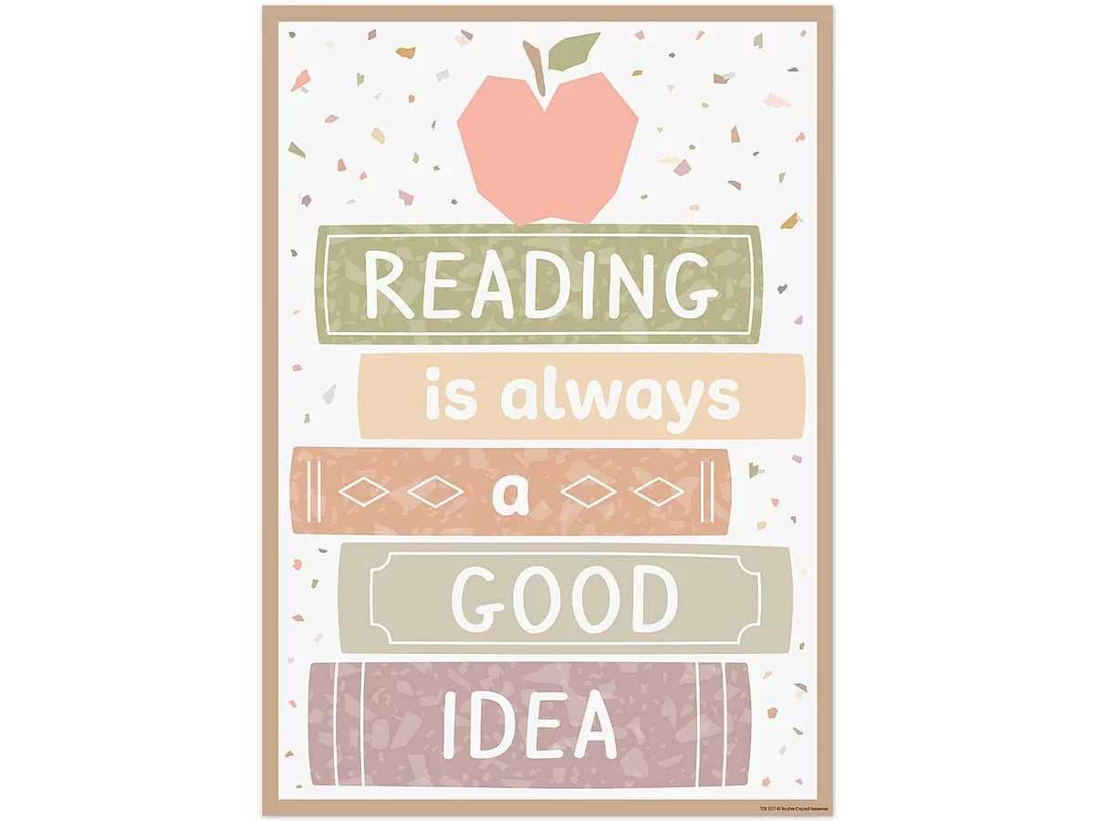 Terrazzo Tones Reading Is Always a Good Idea Poster - US 2828