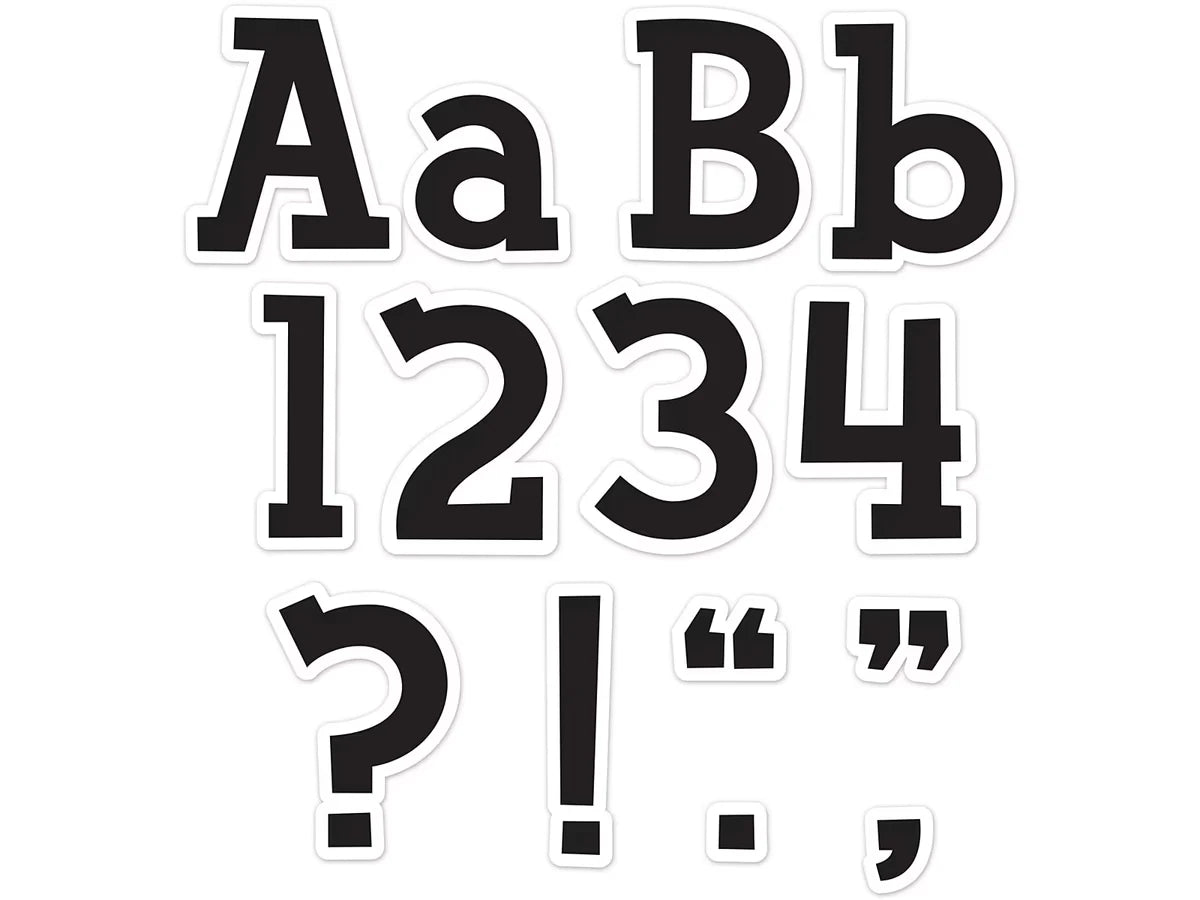 Black Fancy 4" Punch-Out Letters - US 2121