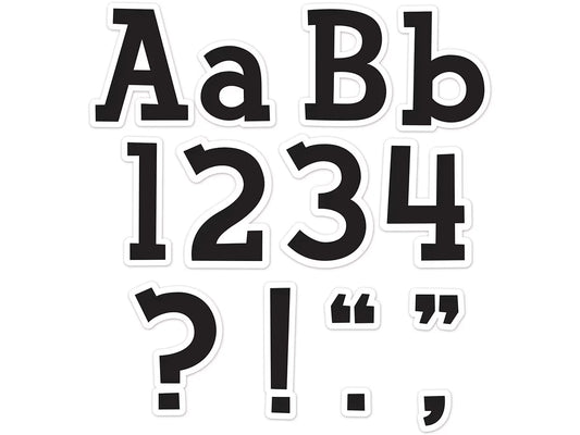 Black Fancy 4" Punch-Out Letters - US 2121