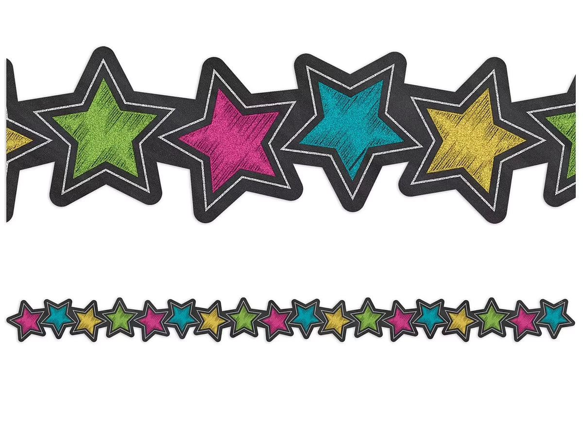 Chalkboard Brights Star Border - US 5445