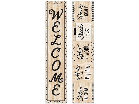 Double-Sided Wood Welcome Banner - US 4828