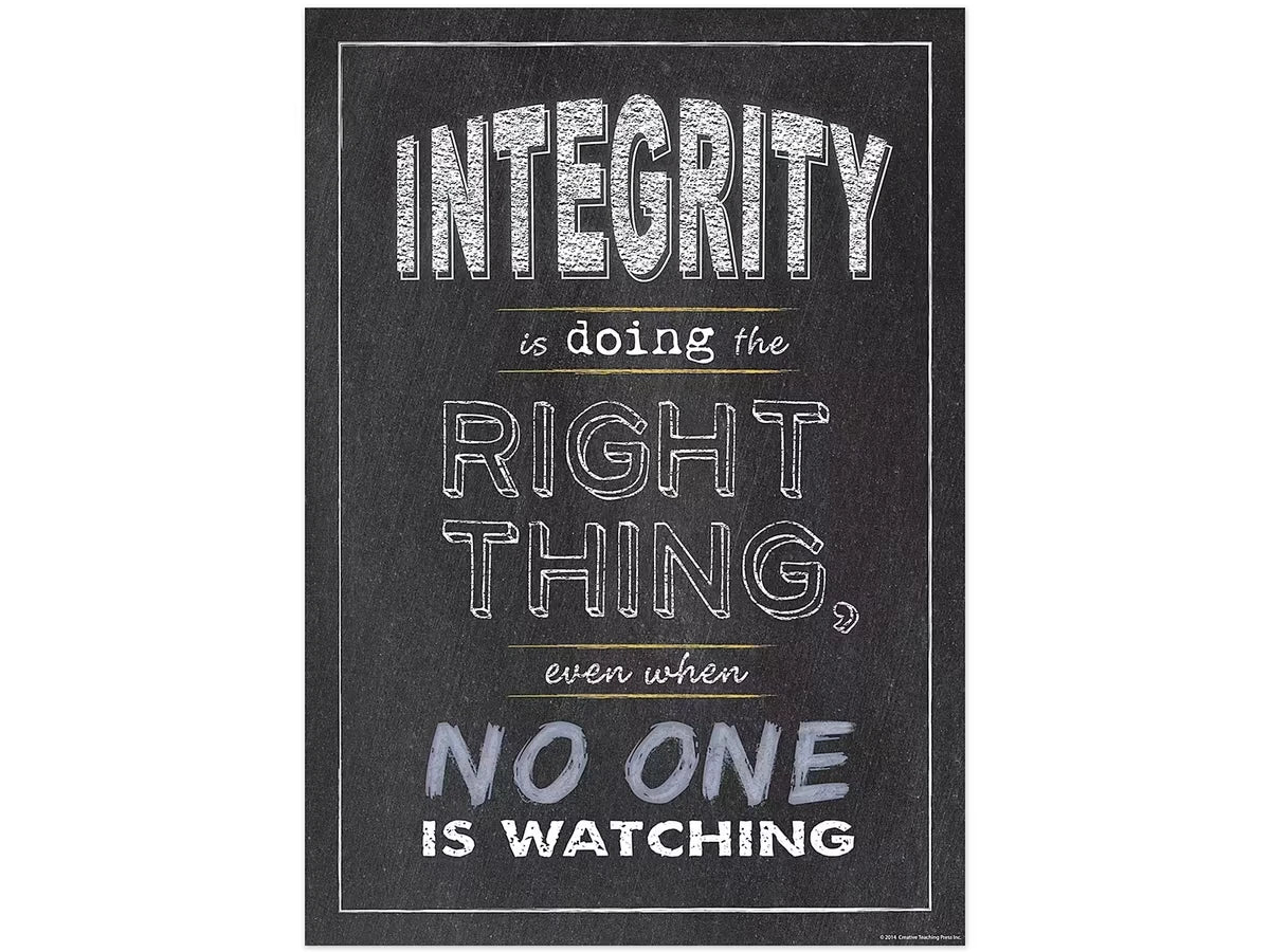 Chalk It Up! Integrity Poster - US 9901