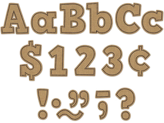 Burlap 4" Punch-Out Letters - US 2001