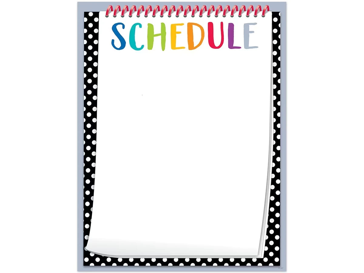 Bold & Bright Classroom Schedule Poster - US 3438