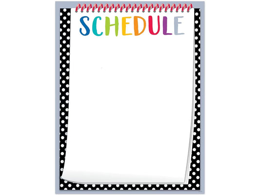 Bold & Bright Classroom Schedule Poster - US 3438