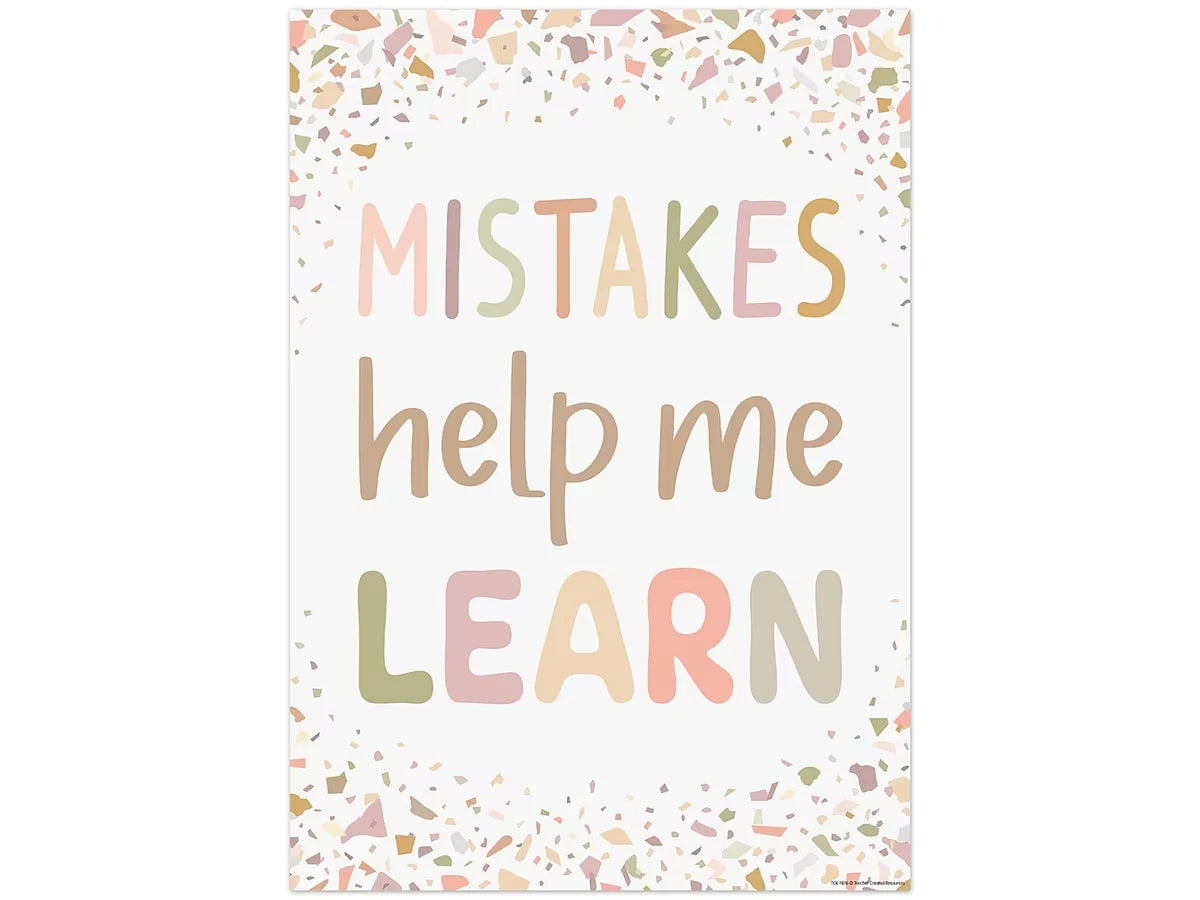 Terrazzo Tones Mistakes Help Me Learn Poster - US 7653