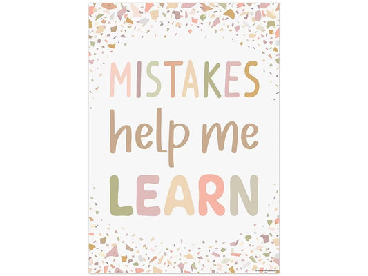 Terrazzo Tones Mistakes Help Me Learn Poster - US 7653