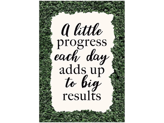 Modern Farmhouse A Little Progress Poster - US 3766