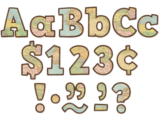 Travel the Map! 4" Punch-Out Letters - US 5630