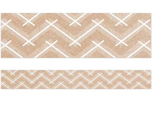 Krafty Pop! Natural Chevron Border - US 3421