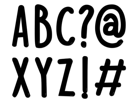 Casual Black 4" Punch-Out Letters - US 1909