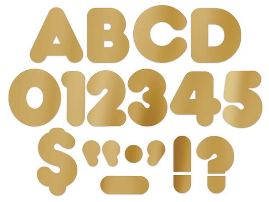 Gold Metallic 4" Punch-Out Letters - US 4775