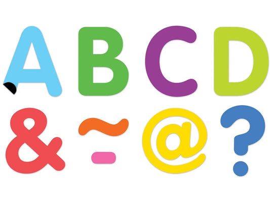 Colorful Classic 2" Magnetic Punch-Out Letters - US 6418