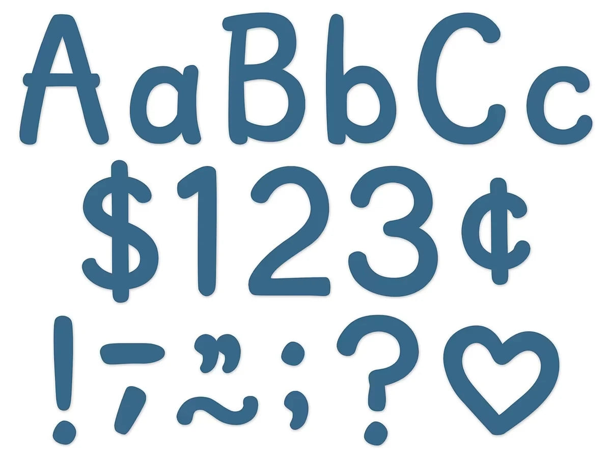 Slate Blue Classic 4" Punch-Out Letters - US 9536