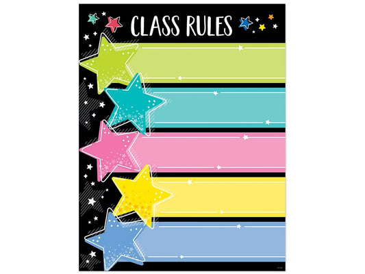 Star Bright Classroom Rules Poster - US 7957