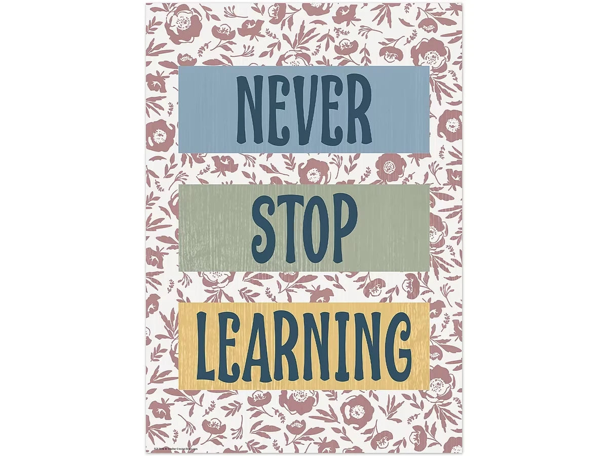 Classroom Cottage Never Stop Learning Poster - US 6513