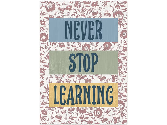 Classroom Cottage Never Stop Learning Poster - US 6513