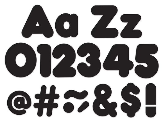 Black 4" Punch-Out Letters - US 8001