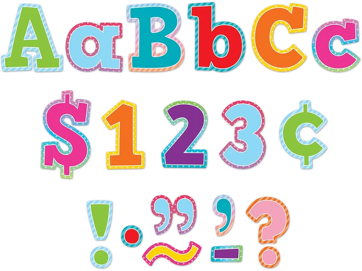 Colorful Vibes 4" Punch-Out Letters - US 9614