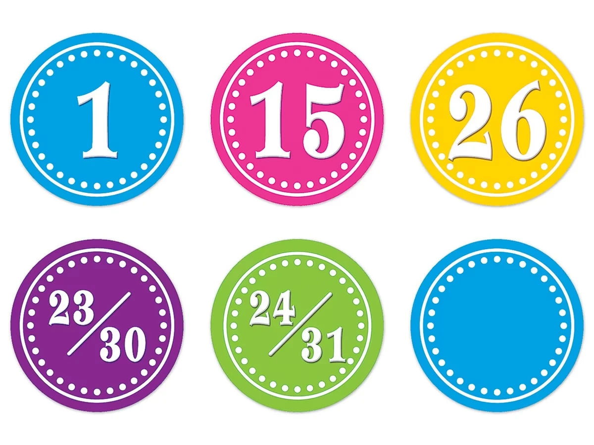 Bright Circle Calendar Mini Accents - US 8749