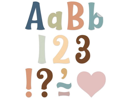 Calming Colors 4" Punch-Out Letters - US 2854