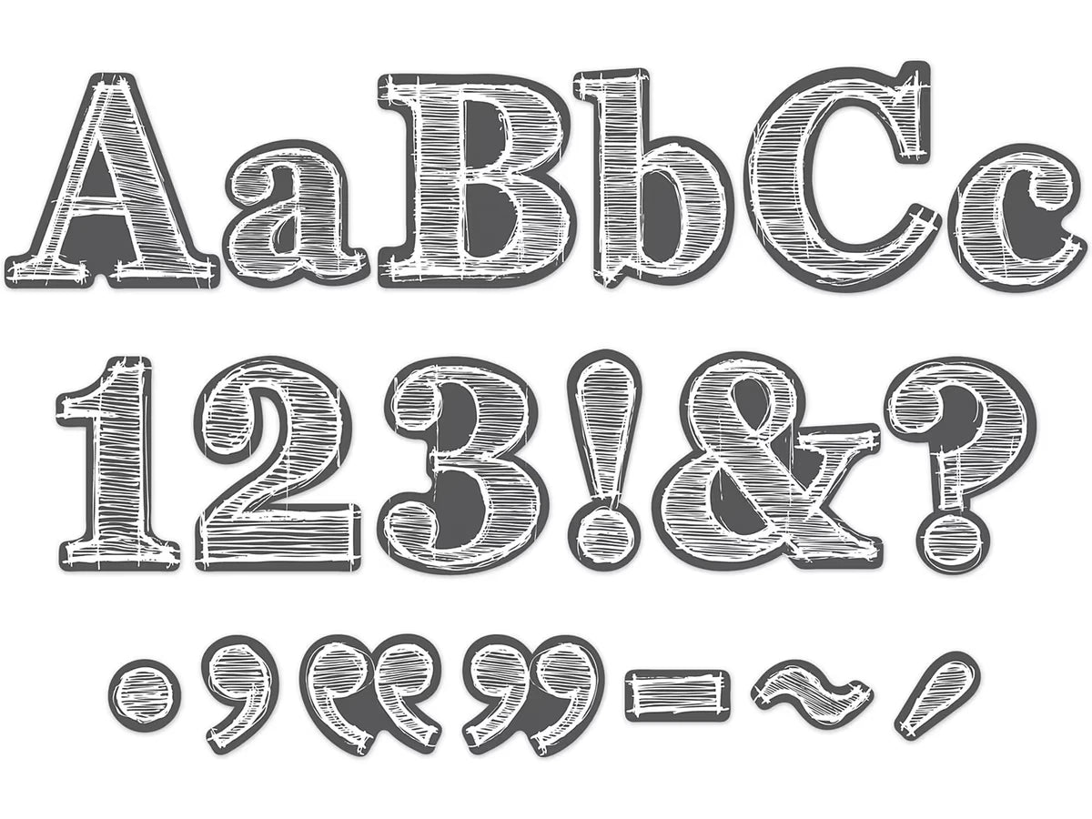 Chalkboard 4" Punch-Out Letters - US 7493