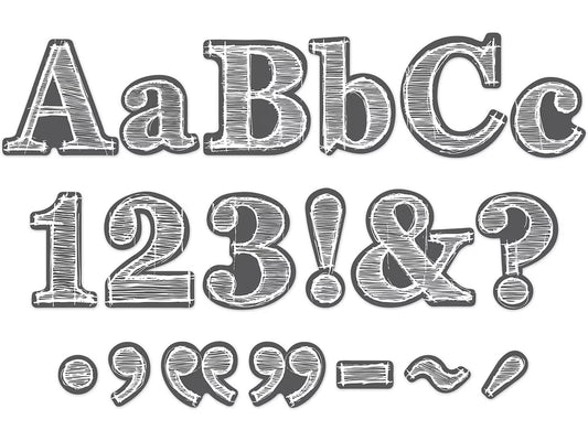 Chalkboard 4" Punch-Out Letters - US 7493