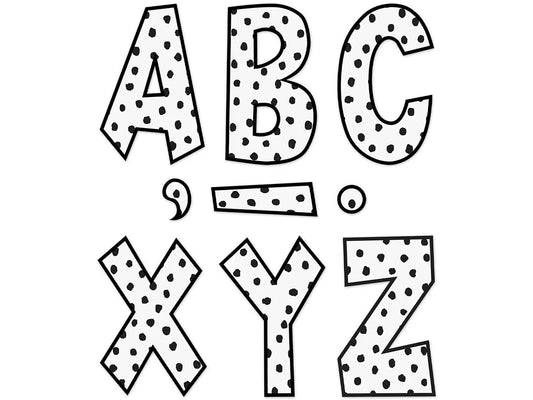 Black Painted Dot 7" Punch-Out Letters - US 3808