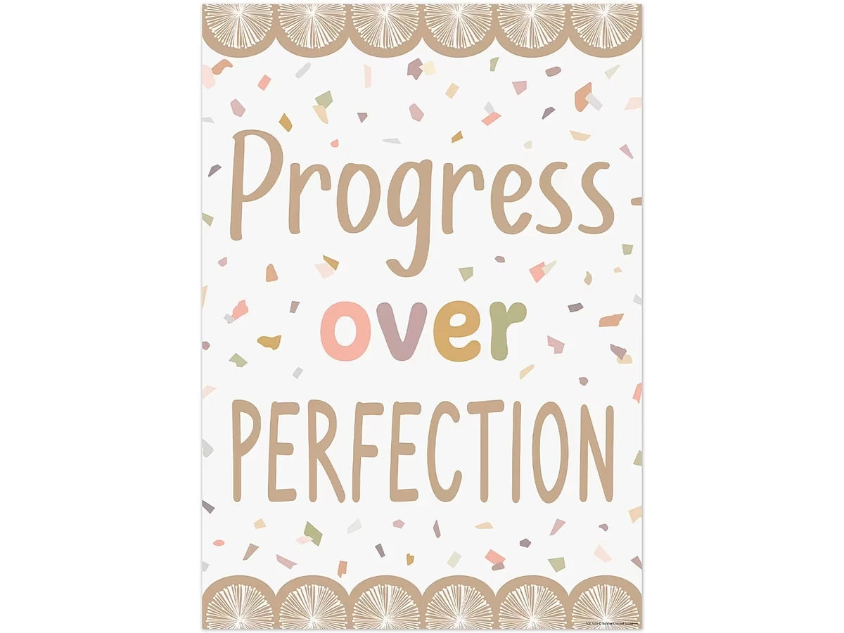 Terrazzo Tones Progress Over Perfection Poster - US 8255