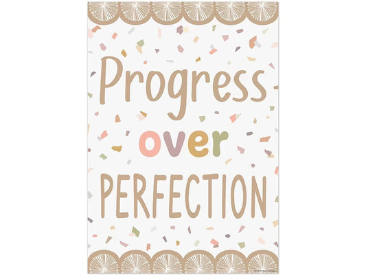 Terrazzo Tones Progress Over Perfection Poster - US 8255