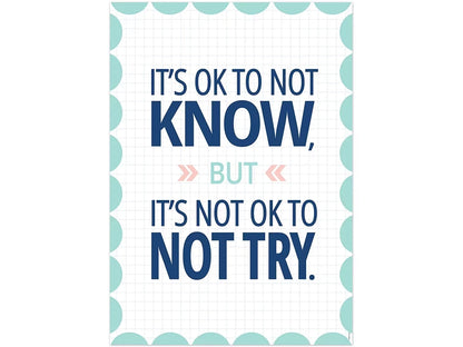 Calm & Cool It’s OK to Not Know Poster - US 5282