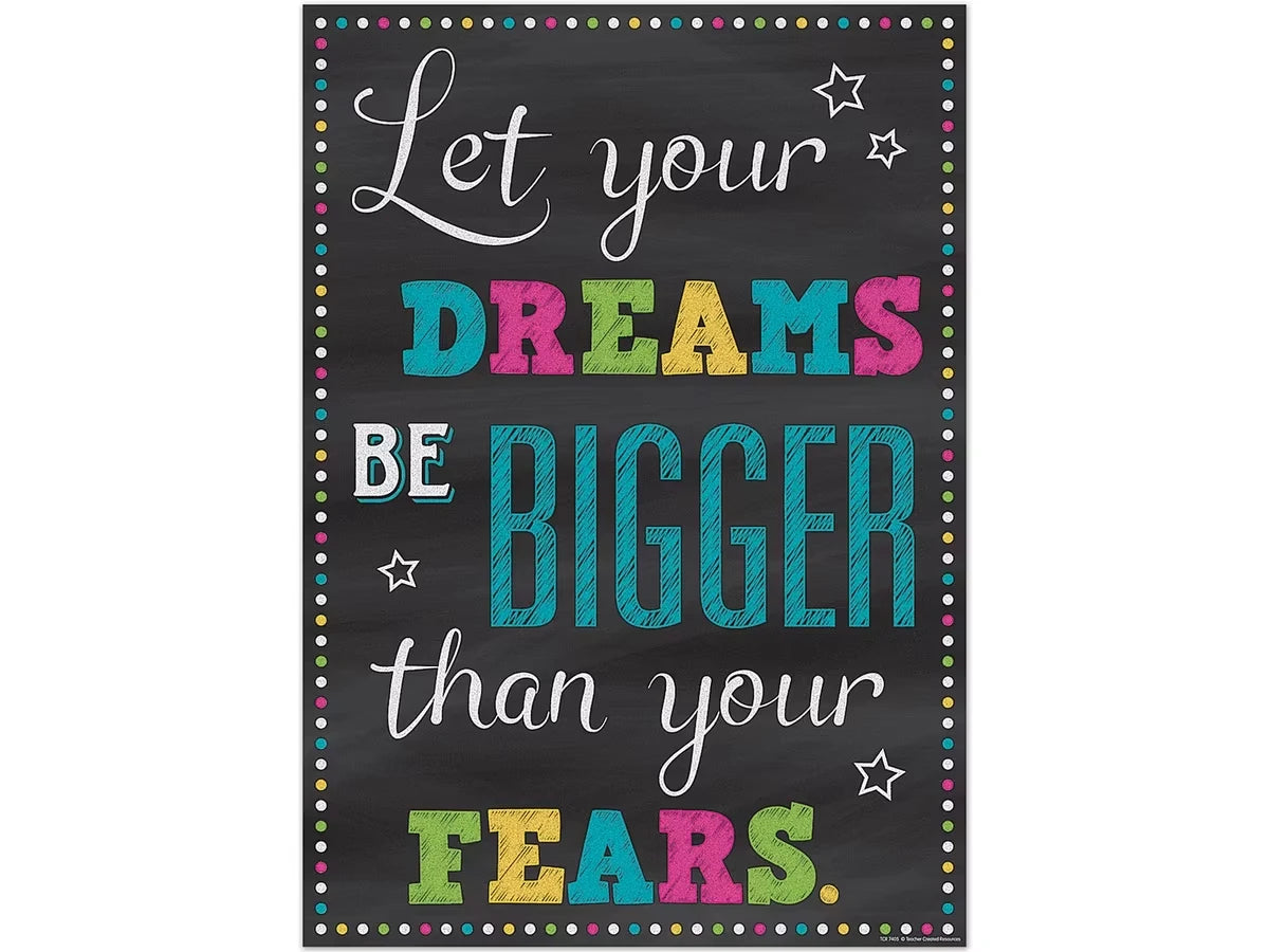 Chalkboard Brights Dreams Bigger Than Fears Poster - US 5915