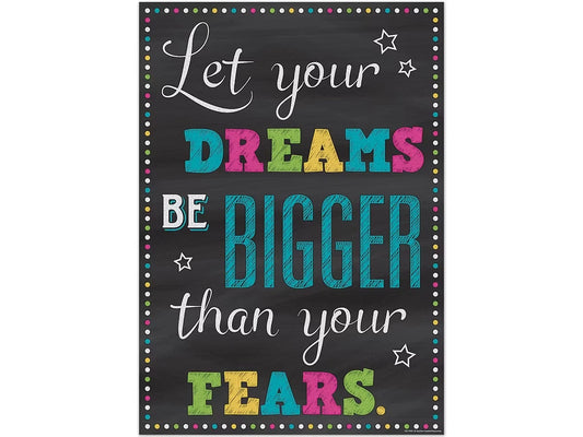 Chalkboard Brights Dreams Bigger Than Fears Poster - US 5915