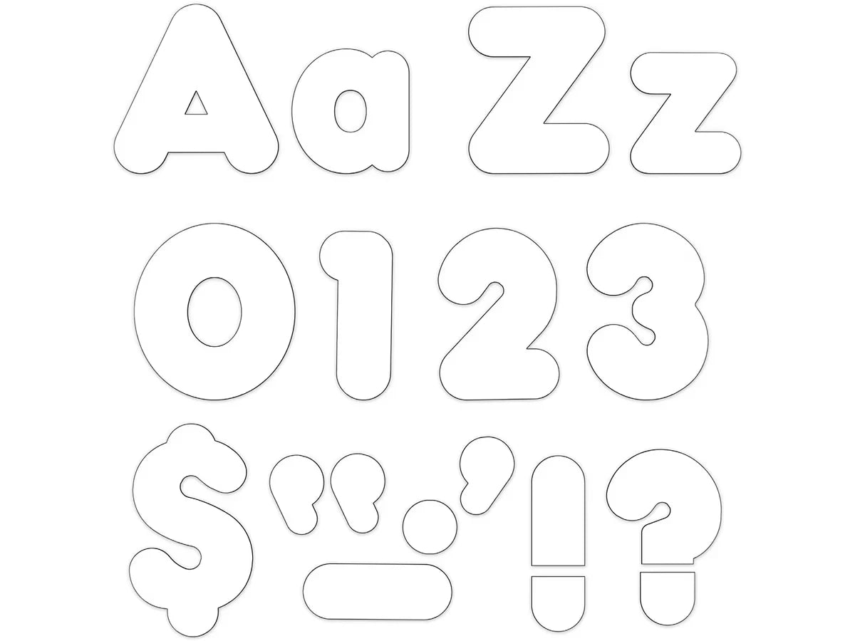White 4" Punch-Out Letters - US 2401