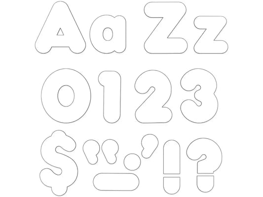 White 4" Punch-Out Letters - US 2401