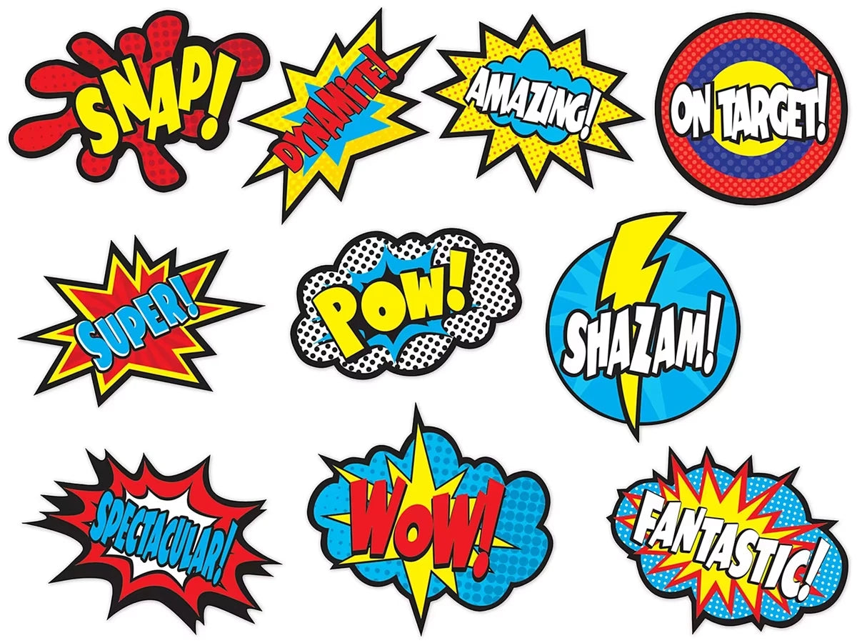 Superhero Word-Burst Accents - US 2091