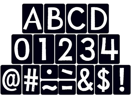 Black Tile 4" Punch-Out Letters - US 3930