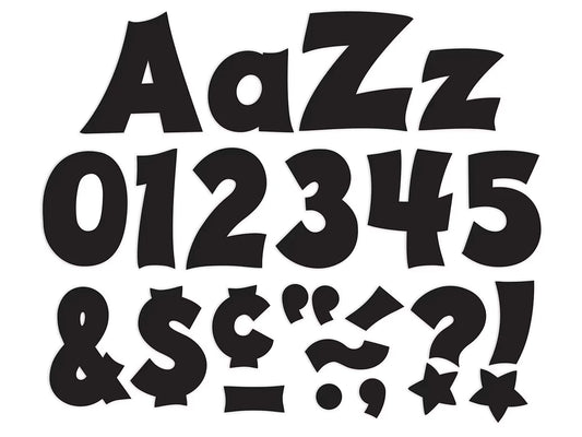 Black Spanish/English 4" Punch-Out Letters - US 6363