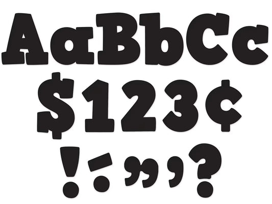 Bold Black 4" Punch-Out Letters - US 8264
