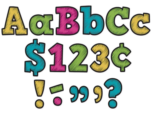 Chalkboard Brights 4" Punch-Out Letters - US 6381