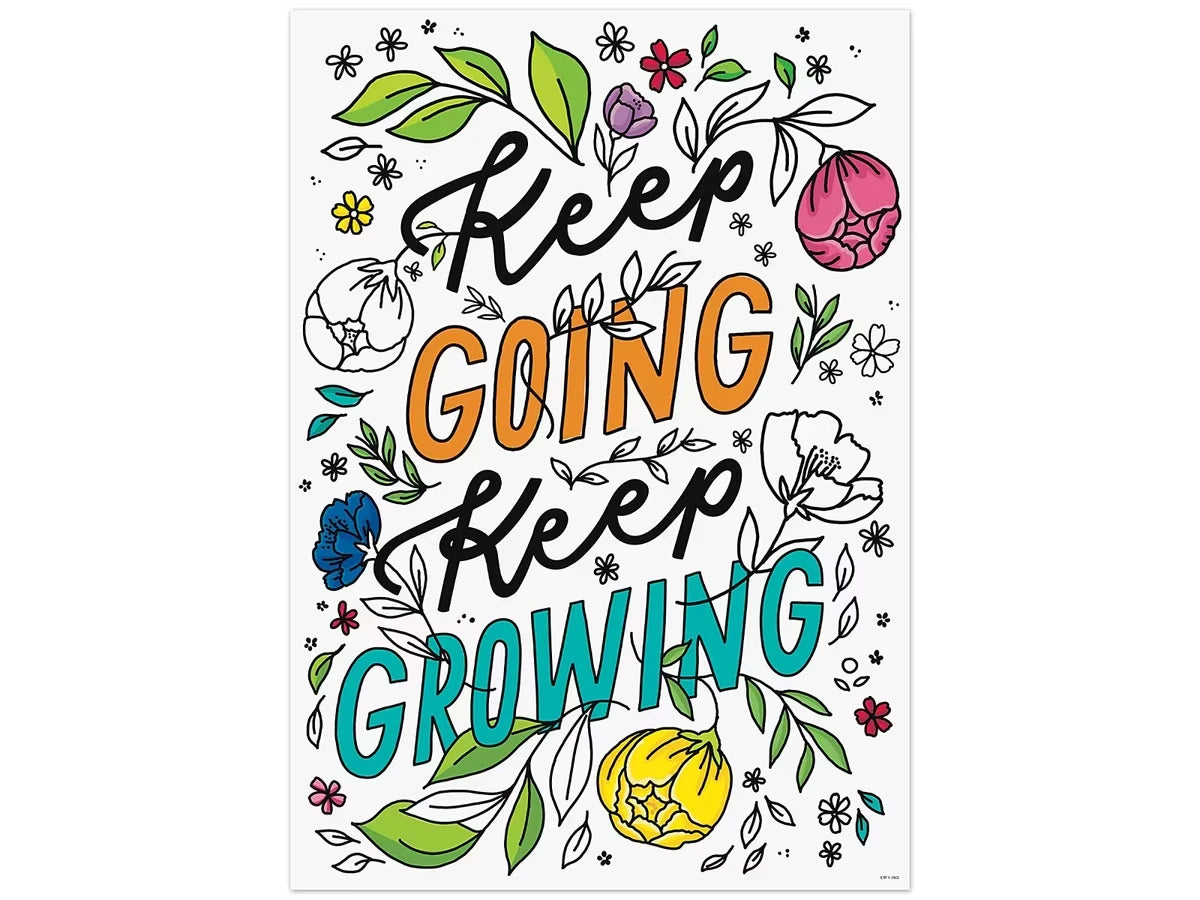 Bright Blooms Keep Going, Keep Growing Poster - US 7445