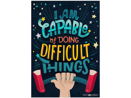 Growth Mindset I Am Capable Poster - US 2843